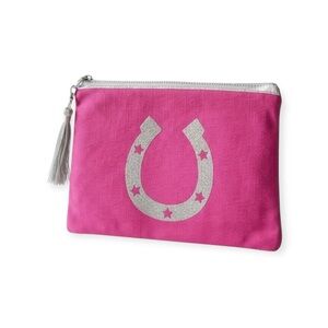 new me.n.u ☺︎︎ Horseshoe Canvas Sparkle Pouch ☺︎ Pencil Case Makeup Bag ☺︎